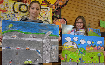 Portrait: Edita und Augusta haben an der Kinder-Zukunftswerkstatt teilgenommen. Foto: Melanie Buck/Stadt Stuttgart