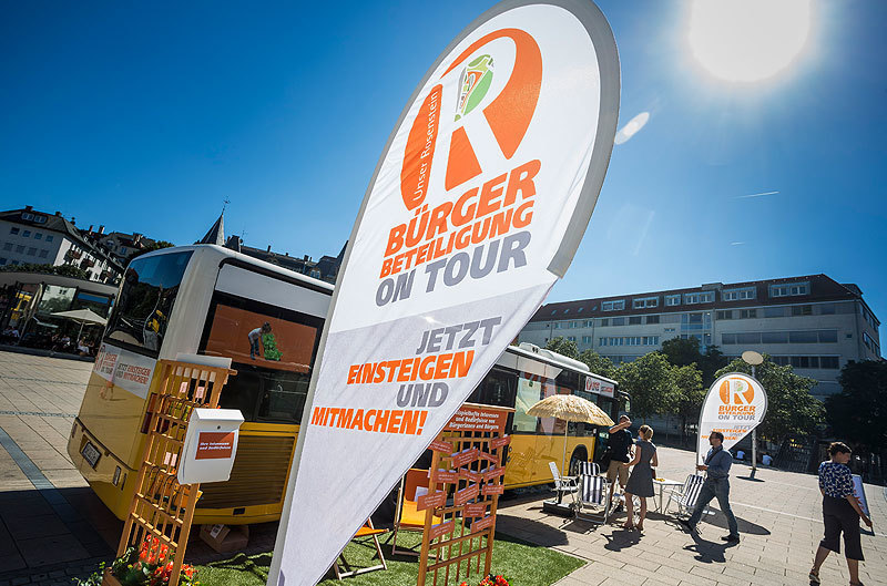 Im Sommer 2016 war der Info-Bus der Bürgerbeteiligung in Stuttgart unterwegs.​ Foto: Thomas Wagner