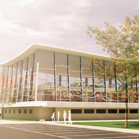 Wird noch bis Februar 2019 saniert: Das Hallenbad Feuerbach. Visualisierung: hspbr GmbH