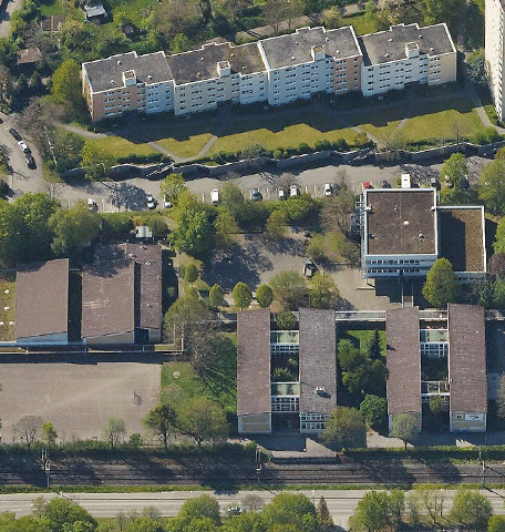 Das Bild zeigt eine Luftaufnahme der Gemeinschaftsschule Weilimdorf. Foto: Stadt Stuttgart