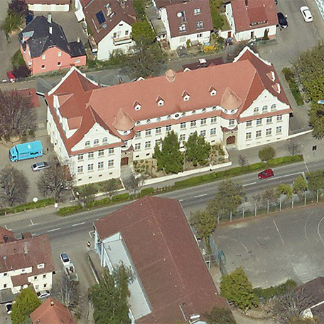 Die Riedseeschule in Stuttgart-Möhringen. Foto: Stadtmessungsamt