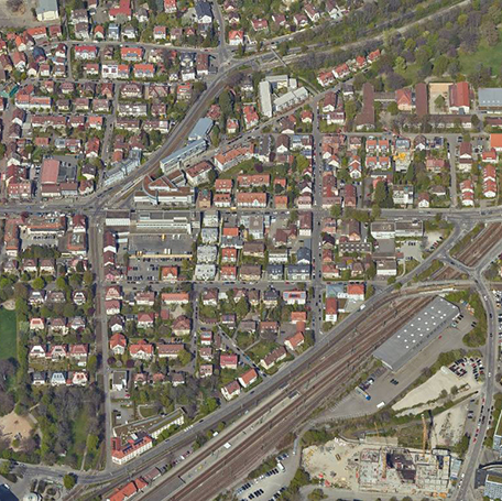 Teil der Möhringer Landstraße in Stuttgart-Vaihingen. Foto: Stadtmessungsamt/Stadt Stuttgart