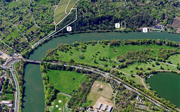 Nördlich von Münster entsteht der Uferpark Austraße. Foto: Stadt Stuttgart