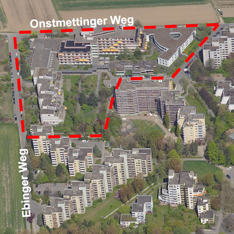 Das Pflegezentrum aus der Luft gesehen. Foto: Stadtmessungsamt/Stadt Stuttgart