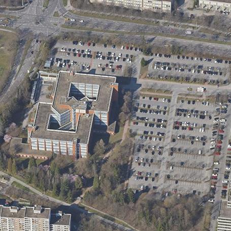 Gewerbegebiet Plieninger Straße/Kurt-Schumacher-Straße. Foto: Stadtmessungsamt