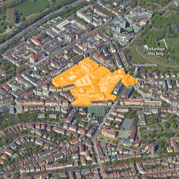 Das EnBW-Areal liegt im Stadtbezirk Stuttgart-Ost. Foto: Stadt Stuttgart