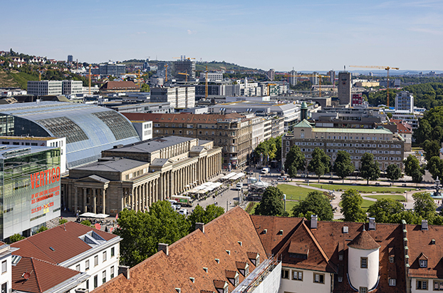 Blick auf die Stuttgarter Innenstadt