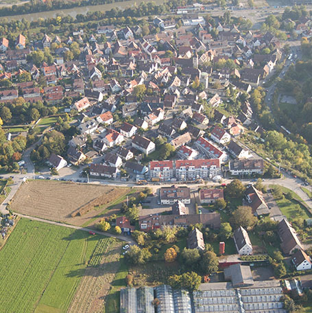 Schrägluftbild von Mühlhausen/Foto: Ute Schmidt-Contag/Rechte: LHS