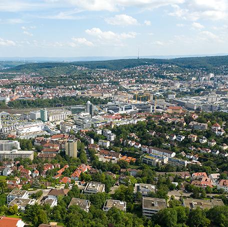 Blick auf Stuttgart-Nord in Richtung Innenstadt. Foto: Max Kovalenko