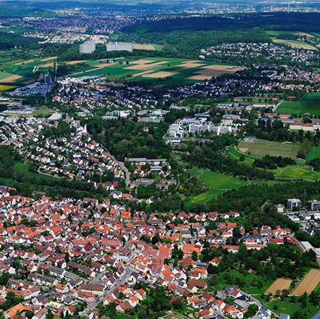 Blick auf Hohenheim und Birkach, im Vordergrund Plieningen. Foto: Manfred Storck