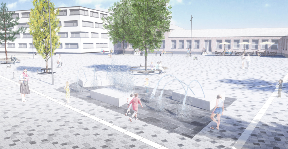 Quartiersplatz am Stadtarchiv. Lohrberg StadtLandschaftsarchitektur