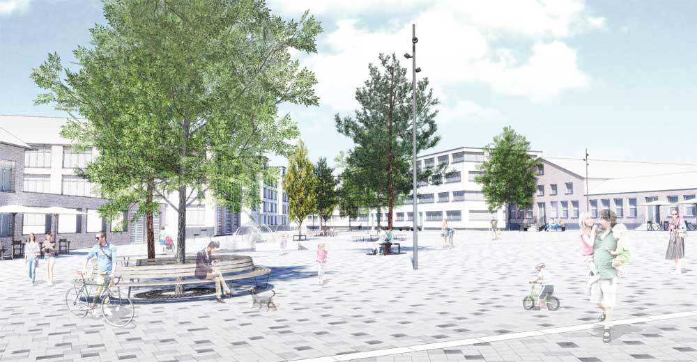 Quartiersplatz am Stadtarchiv. Lohrberg StadtLandschaftsarchitektur