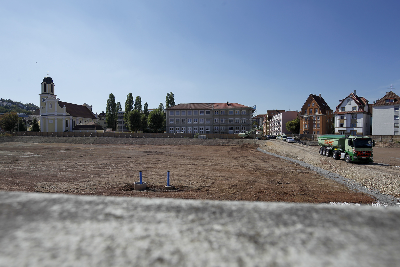 Die Altlasten wurden aus dem Boden des künftigen Wiener Platzes entfernt. Foto. Leif Piechowski