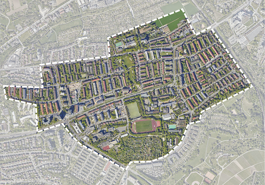 Der Geltungsbereich des Rahmenplans.