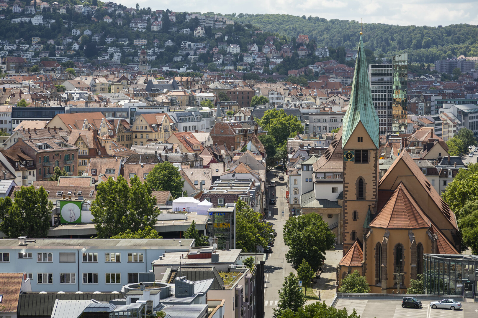 Blick über das Bohnen-und Leonhardsviertel Foto: Thomas Wagner/Stadt Stuttgart