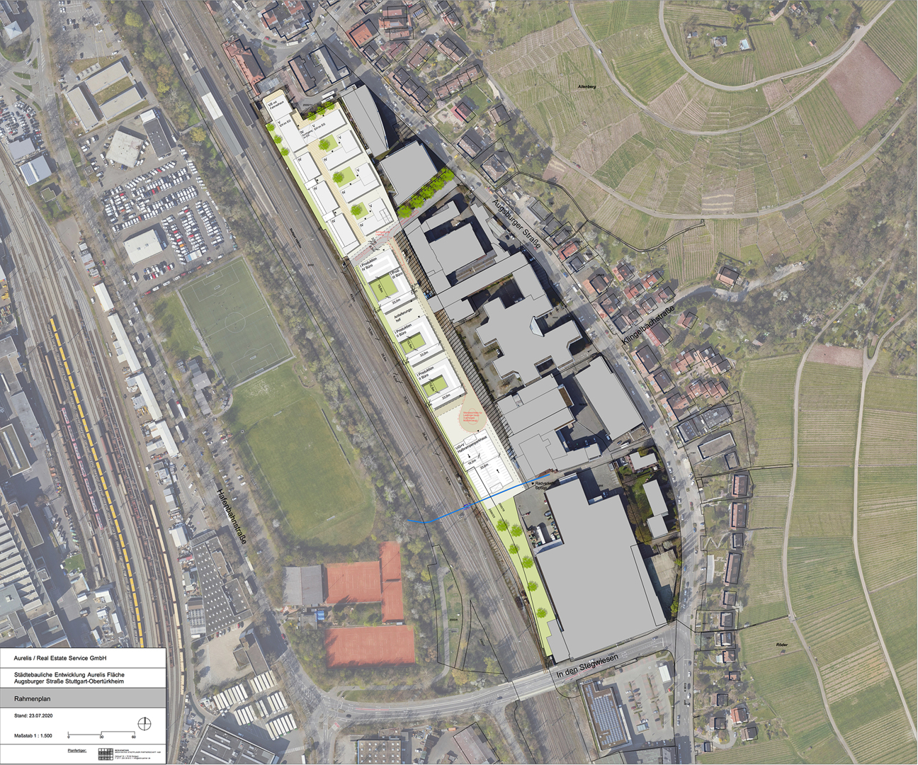 Diese Grafik zeigt die Testplanung auf dem Aurelis-Areal. Grafik: Wick + Partner