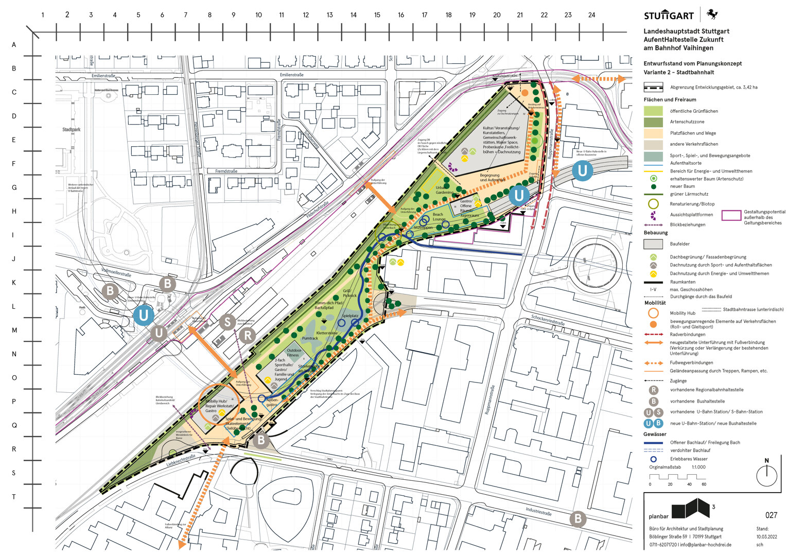 Planungskonzept 2: Stadtbahnhalt