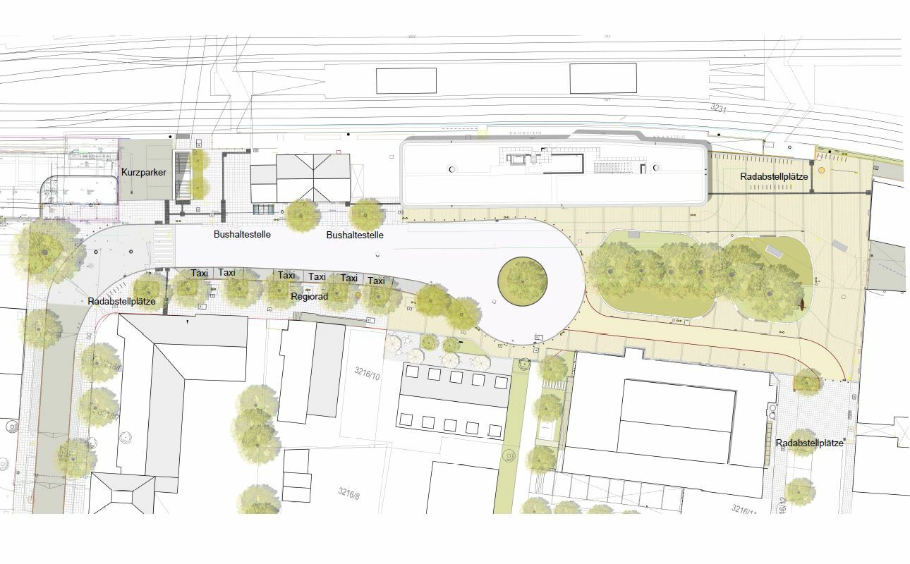 Der Filderbahnplatz wird umgestaltet. Grafik: Tiefbauamt