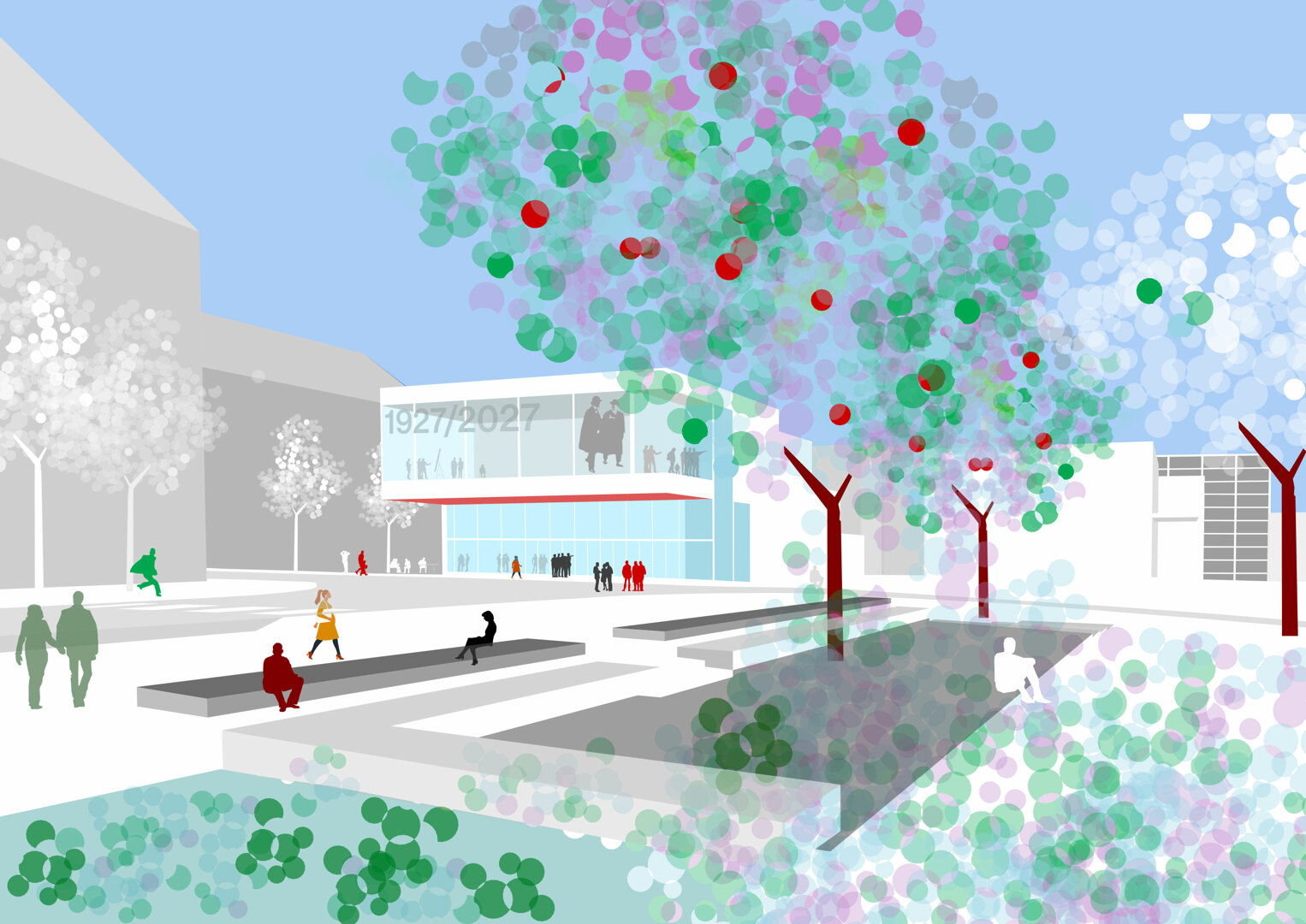 Visualisierung des Empfangs- und Besucherzentrums. Entwurf: Schmutz & Partner mit Scala und Pfrommer + Roeder, alle Stuttgart