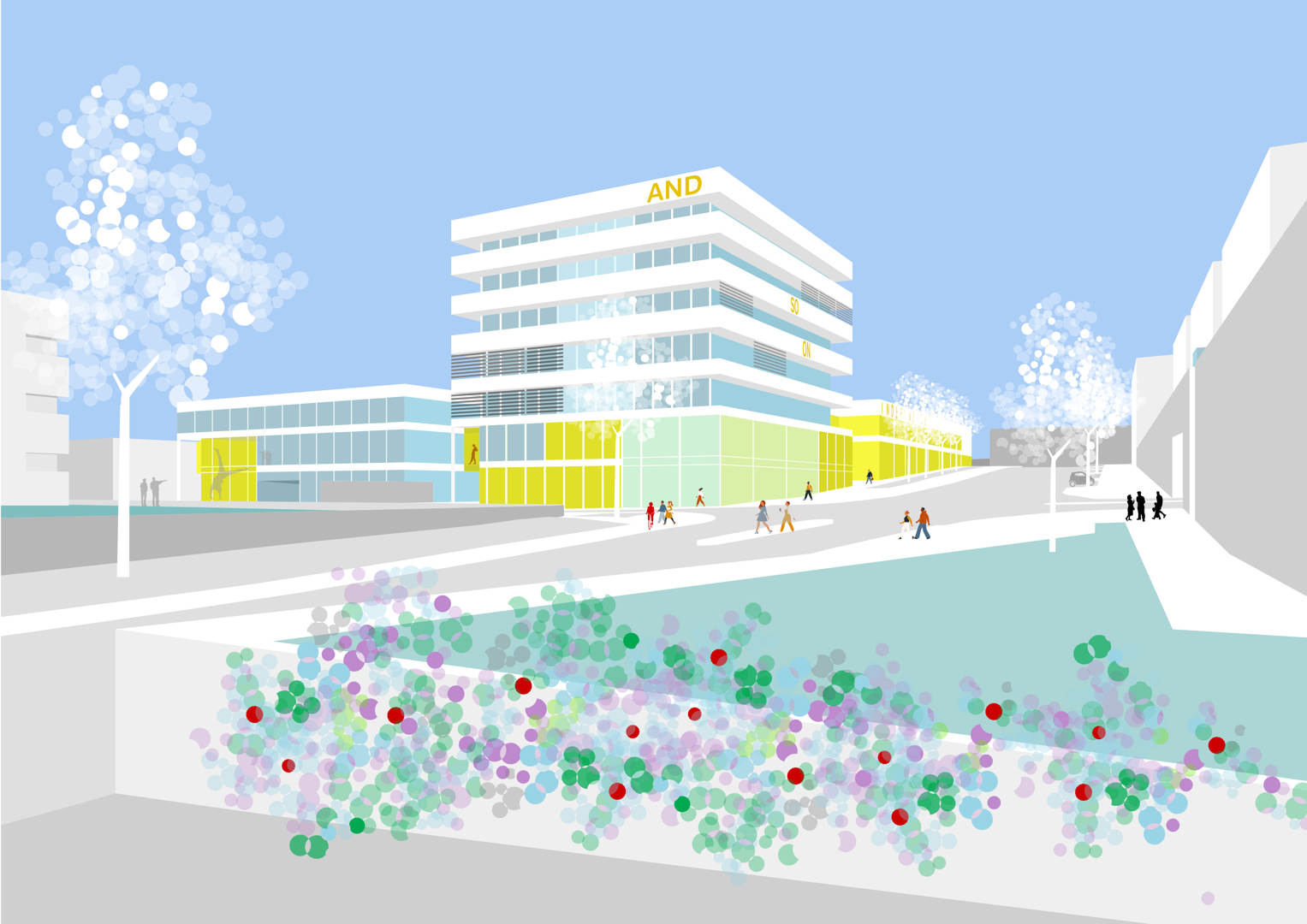 Visualisierung Erweiterung der Kunstakademie. Entwurf: Schmutz & Partner mit Scala und Pfrommer + Roeder, alle Stuttgart