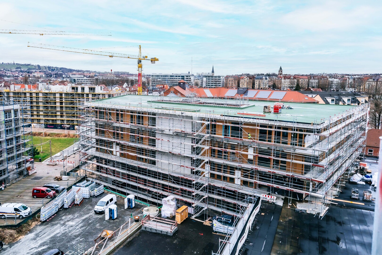 Blick auf den Rohbau