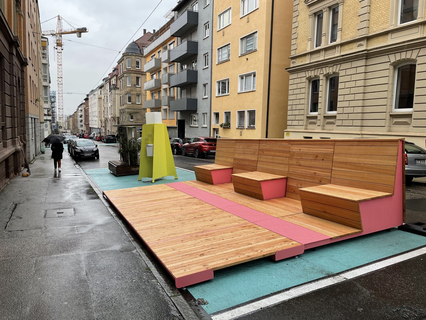 Blick auf ein Möblierungselement